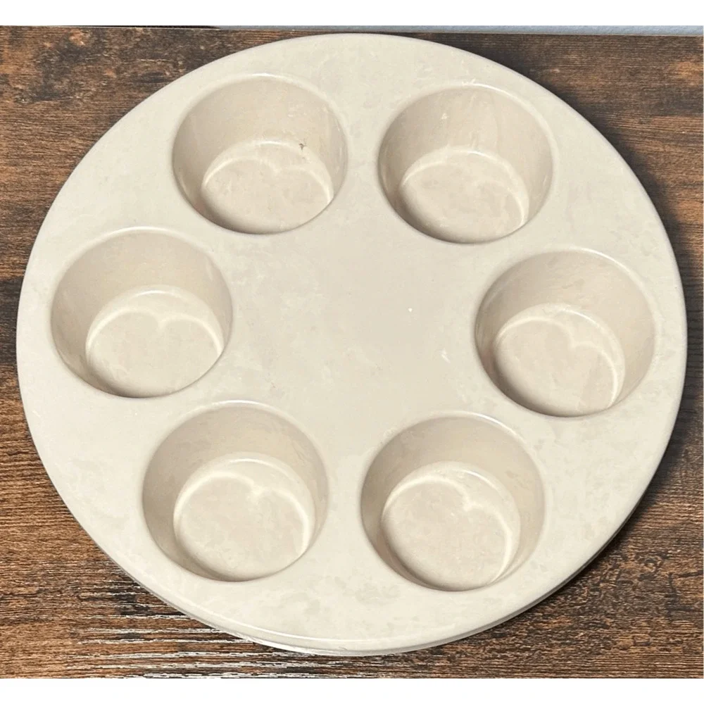 Anchor Hocking Microware Muffin Cupcake Pan PM 447 TI 486 4 Beige Tan 10